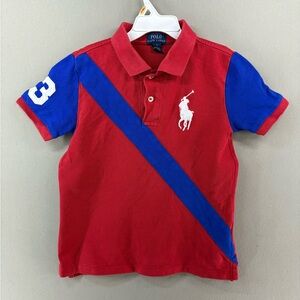 Polo Ralph Lauren USA Olympic Polo Shirt Red Boys Size 7 Big Pony